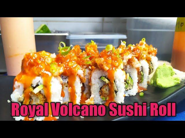 How To Make Royal Volcano Sushi Roll  (signature Sushi Roll)