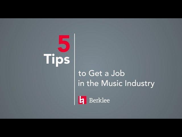 5 Tips to Get a Job in the Music Industry