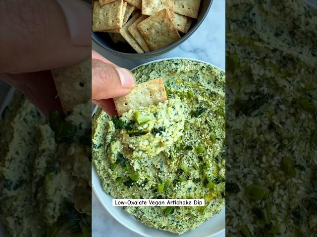 LOW-OXALATE VEGAN HIGH-PROTEIN ARTICHOKE DIP @cookingforpeanuts healthy  breakfast, lunch, snack