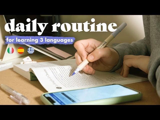 My (realistic) language learning routine |   