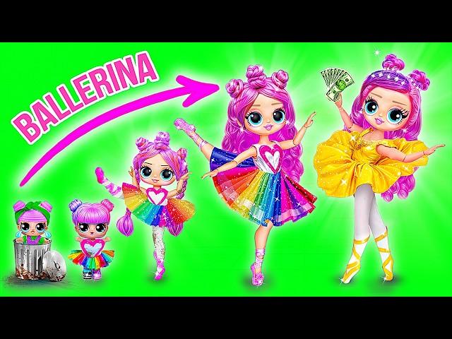 Балерина растет из Бедной в Богатую! Идеи для кукол ЛОЛ