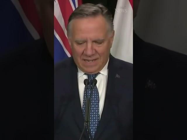 Quebec premier forgets to speak in French #shorts