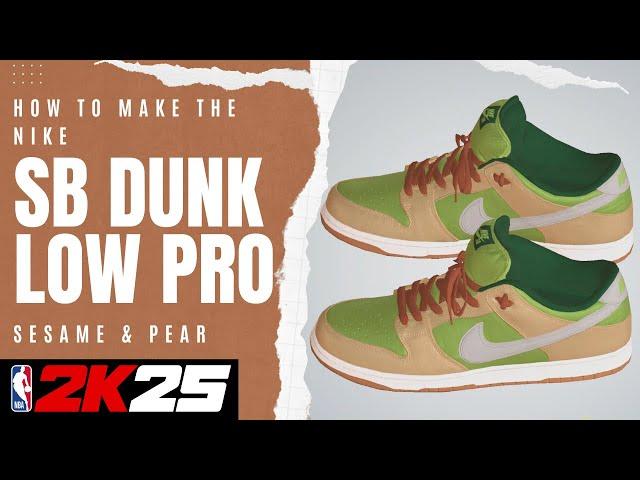 Nike SB Dunk Low Pro Sesame & Pear | NBA 2K25 Shoe Creator