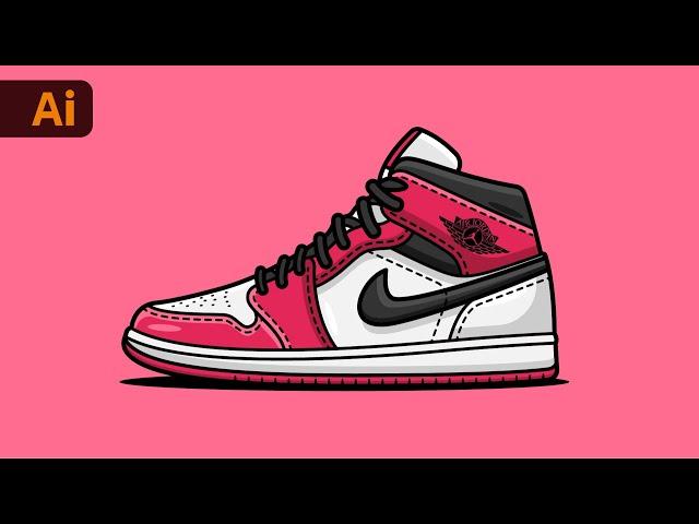 How to Create Vector Nike Sneaker Shoe | Illustrator Tutorial