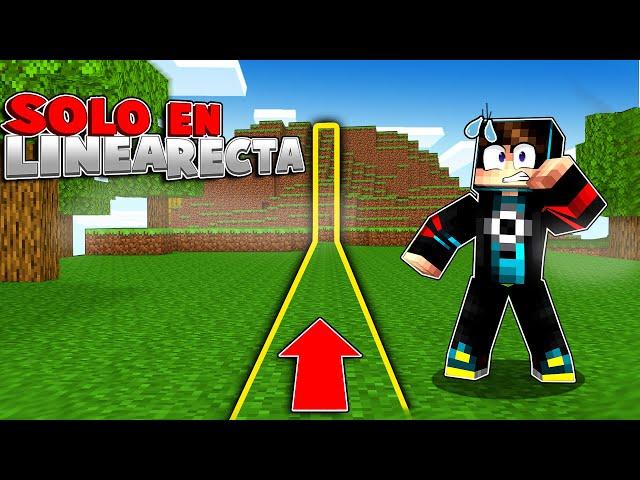 MINECRAFT PERO SOLO EN LINEA RECTA | RETO SUPER DIFICIL | HaroldArtistPlay