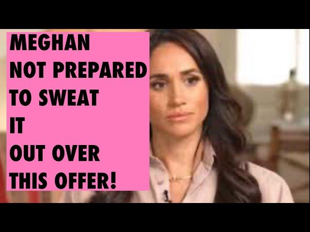 MEGHAN SWEATS IT OUT OVER THIS CAREFULLY CRAFTED RUSE - LATEST #meghan #meghanmarkle #royal