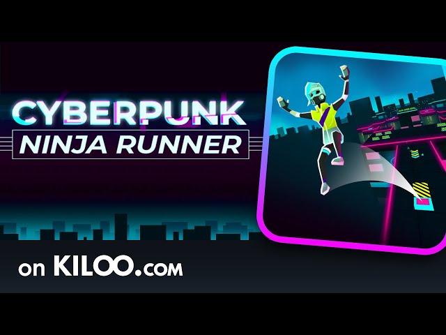 Challenge your reaction skills in this action packed runner | Cyberpunk Ninja Runner on Kiloo.com