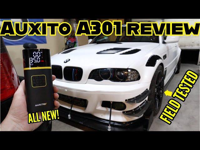 All new Auxito A301 tire inflator unboxing review and field testing - Mini hand held tyre pump BMW