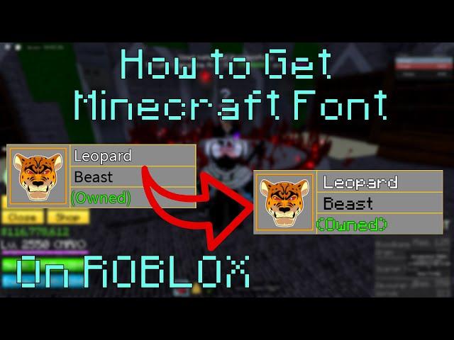 How to get MINECRAFT Text Font on Roblox | Blox Fruits