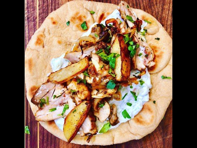 Greek Chicken Gyro on Pita | Christine Cushing