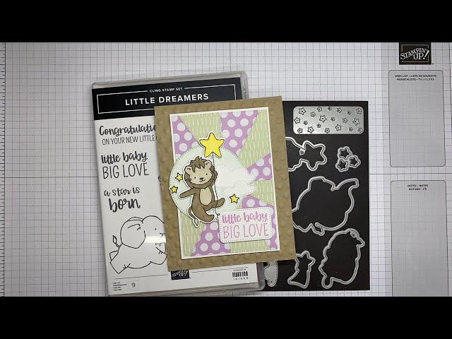 Stampin’ Up! Little Dreamers Baby Card Tutorial