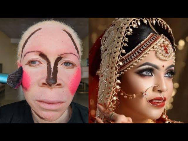 Unbelievable  Indian Bridal Makeup Transformation  Cirurgia Plástica 