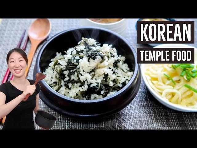 Korean Temple Cuisine: Gondre Rice & Bellflower Root