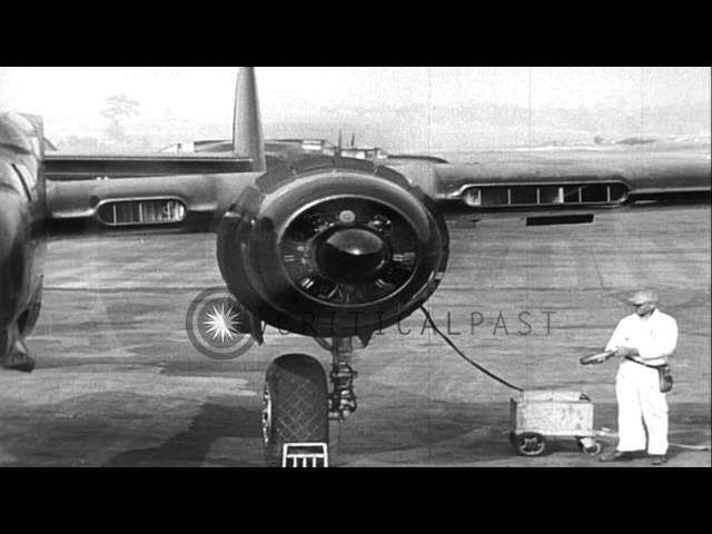 United States Army Air Force P-61 Black Widow demonstration: P-61 takes off in Ha...HD Stock Footage