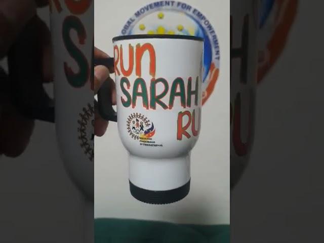 Mug for souvenirs Sarah Run made by  Marc Plenos in Israel Supporters