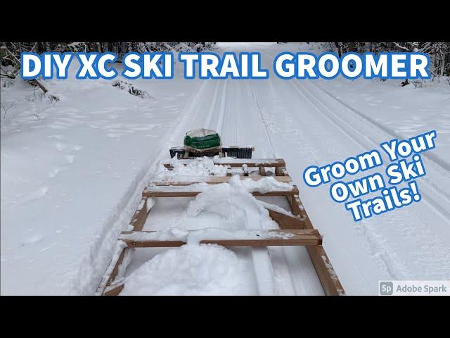 Homemade Trail Groomer For Skiing, With Track Setter