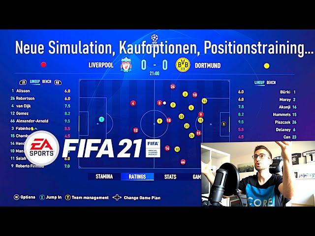 OFFIZIELLE FIFA 21 KARRIEREMODUS FEATURES !!!  Neue Simulation, Kaufoptionen, Positionstraining...