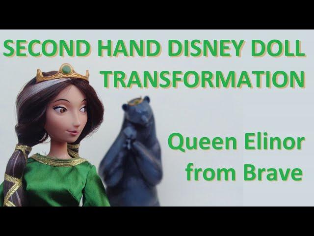 Disney doll hair make-over: Queen Elinor from Brave [RARE DOLL]
