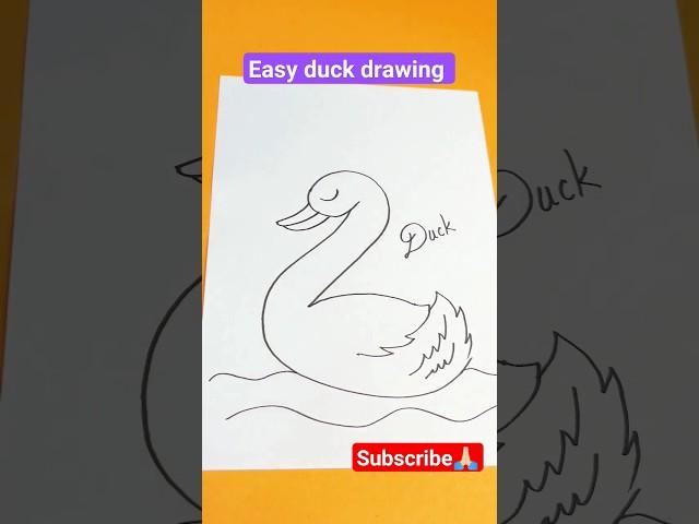 easy duck drawing #drawingskill #viral #shiksha #drawing #artwork #art #shorts