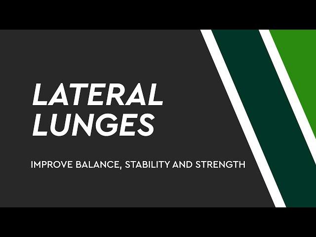 Exercises with an Athletic Trainer: Lateral Lunge