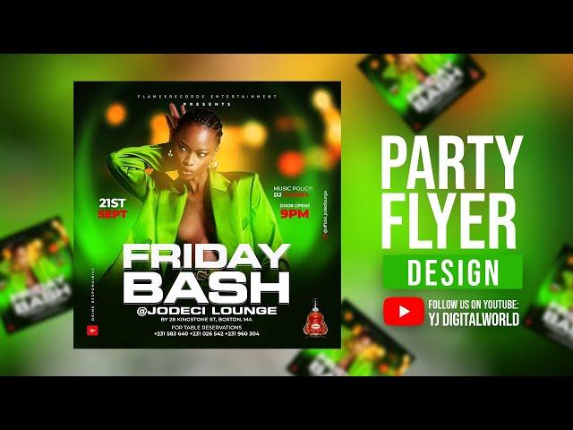 How to Design a Club Party Poster or Flyer I I Photoshop Tutorial