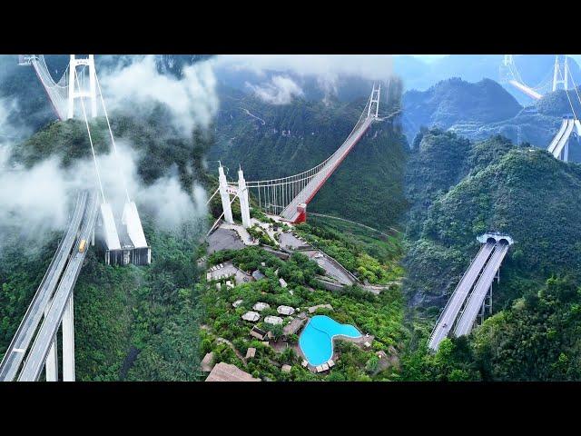 Amazing wonders in China | Dangerous cliff climbs | High-altitude Chinese infrastructure