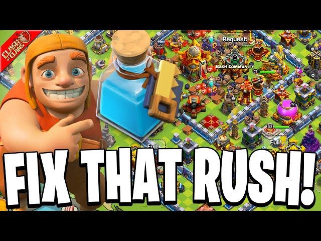 Fixing My Rushed Base with Hammer Jam and Builder Potions! (Clash of Clans)