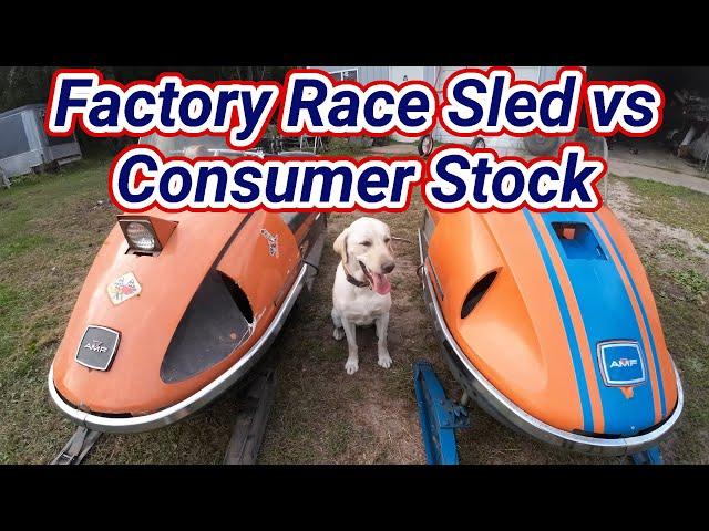 Factory Race Snowmobile Compared to Consumer Stock.