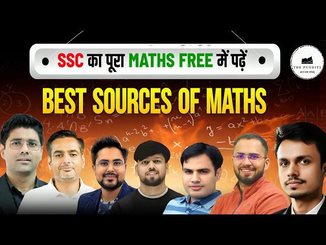 BEST Sources of SSC MATHS -  @ABHINAYMATHS @GaganPratapMaths @e1coachingcenter & Others