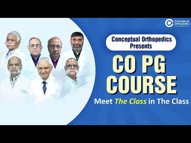 Conceptual Orthopedics PG course - 1st Announcement