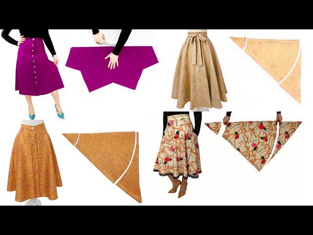 NO ZIPPER ‼️ 4 Useful Tutorial of Very Easy Skirts for Beginners