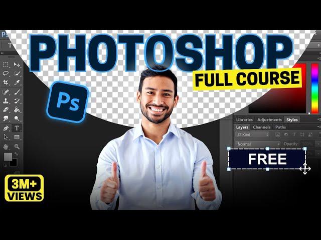 Adobe Photoshop Course for Beginners [12 Hours] | Photoshop Tutorial for All Shapes & Tools