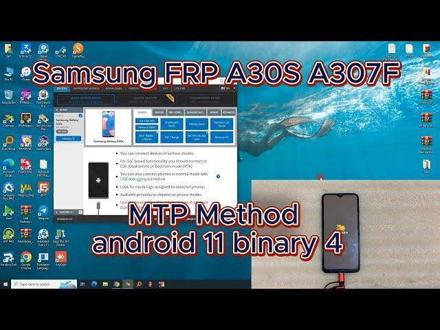 SAMSUNG A307FN/A30S ANDROID 11 U4 REMOVE FRP WITHOUT TEST POINT DONE WITH CHIMERA TOOL MTP MODE