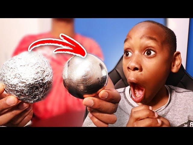 I Mastered The Aluminium Foil Ball Challenge **PRANK!** (Mirror Polished)