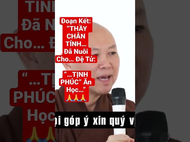 “THẦY CHÂN TÍNH Đã Nuôi Cho Đệ Tử: TỊNH PHÚC Ăn Học…” - Pháp Thoại Khai Tâm @SHOPPING30s #shorts