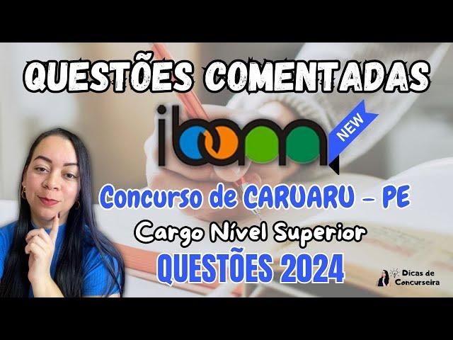 Questões IBAM 2024 - Nível Superior | Concurso CARUARU-PE