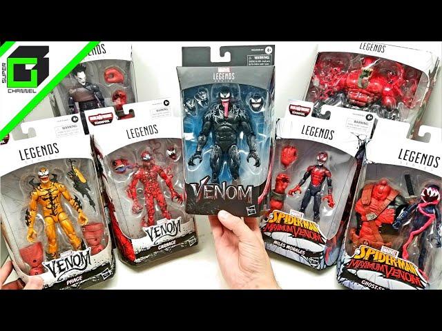 New VENOM (Marvel Legends) VENOMPOOL Build-a-Figure Series (Complete Set) UNBOXING and REVIEW!