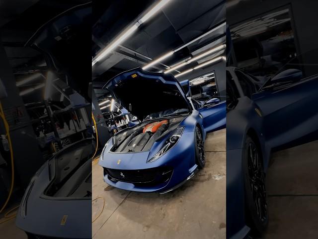 Ferrari f812, трехфазная мойка, влажная вборка салона!#carwash #ferrari