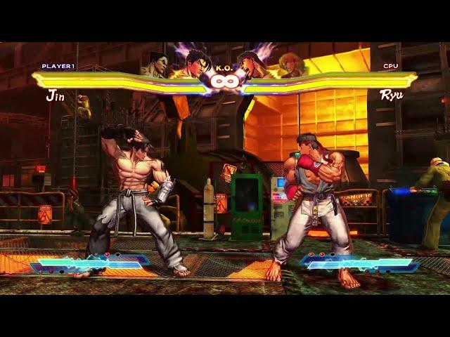 Street Fighter X Tekken | Jin has very Cool Combos and Rage Arts!