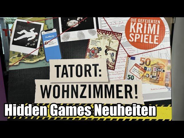 Alle Hidden Games Neuheiten für die SPIEL 2024 - Teil 8 + Infos zu Krimispielen bzw. Krimifällen