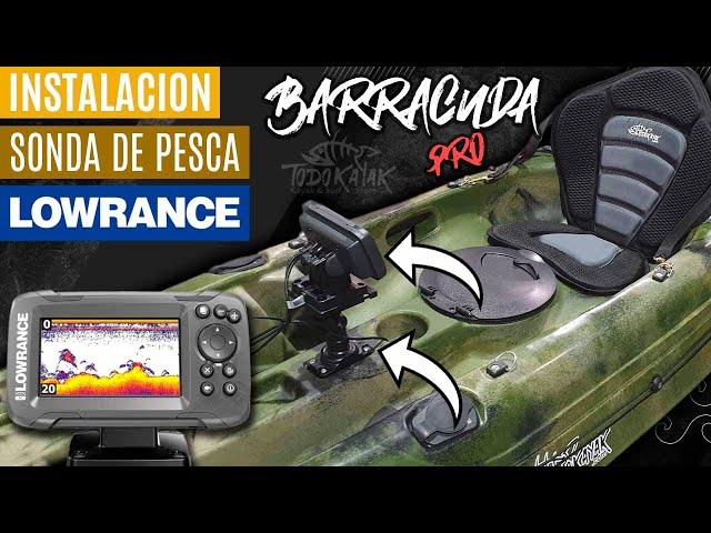 Instalación sonda de pesca en kayak Barracuda. ¡Cómo se pone el Sonar en el kayak!