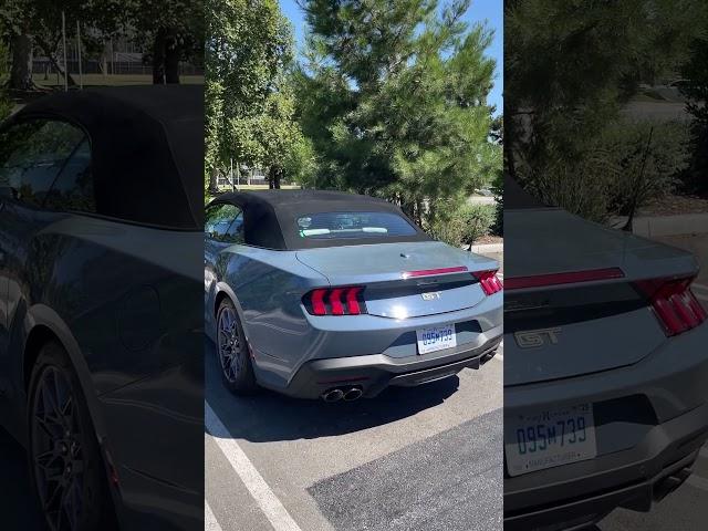 The new 2024 Ford Mustang has an awesome remote rev feature! #mustang #exhaust #sportscar