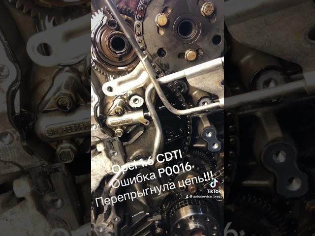 Opel 1.6 CDTI ошибка P0016, прыгнула цепь!!!#автосервисбрест #opel#грм