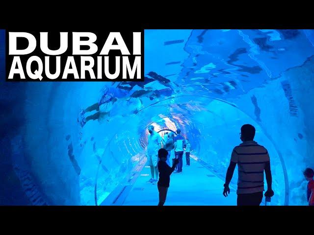 Dubai Aquarium & Underwater Zoo Complete Tour | 4k | Dubai Tourist Attraction