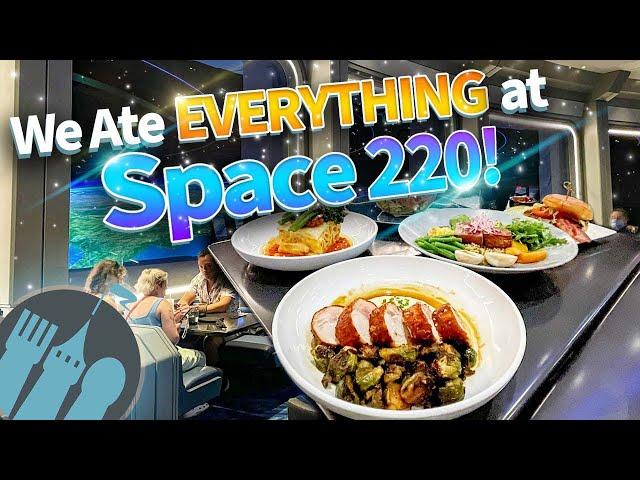 Eating EVERYTHING at Disney World’s NEW Space 220 Restaurant