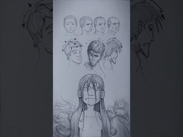 How To DRAW Hair! #drawing #art #shortsfeed #shorts