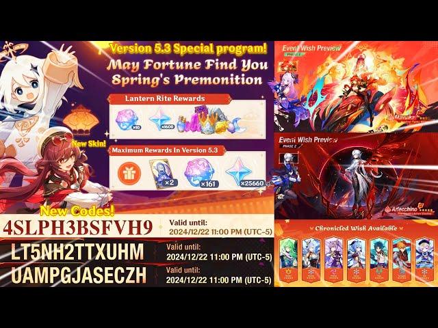 80~160FREE PULLS ! GENSHIN IMPACT 5.3 LIVESTREAM- NEW 5.3 BANNERS! MAVUIKA GAMEPLAY- GENSHIN NEWS