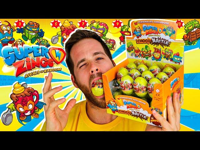 SuperZings Choco Battle UNBOXING CAJA 24 HUEVOS SORPRESA en Pe Toys