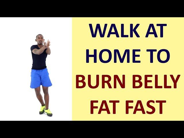 Walk At Home to Burn Belly Fat | 20 Minute Fun Indoor Walking Workout