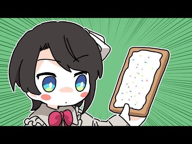 Subaru eats a Pop-Tart